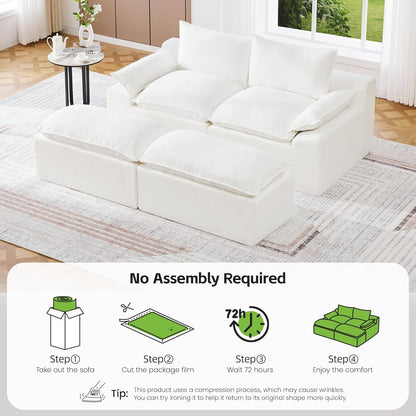 79 Inches Boneless Modular Sectional Sofa Storage Pro by ShipItFurniture