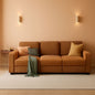 Brown UShaped Convertible Sectional Sofa Bed USBPort by ShipItFurniture