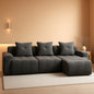 Charcoal Gray 101 Inch Modular Sectional Sofa With Ottoman by ShipItFurniture