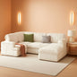 One Hundred Thirty Inch Sleeper Sofa With White Faux Fur by ShipItFurniture