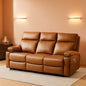 Power Three Seat Recliner Sofa With USB Ports Brown Finish by ShipItFurniture