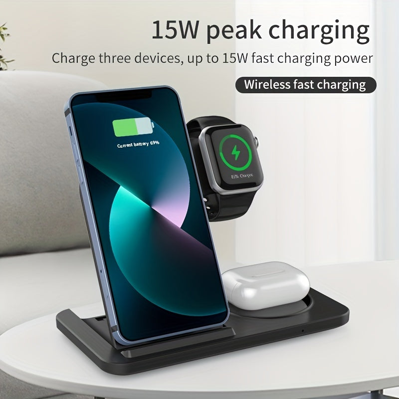 NNETM 3-in-1 Fast Wireless Charger for iPhone & Apple Devices by NNETM