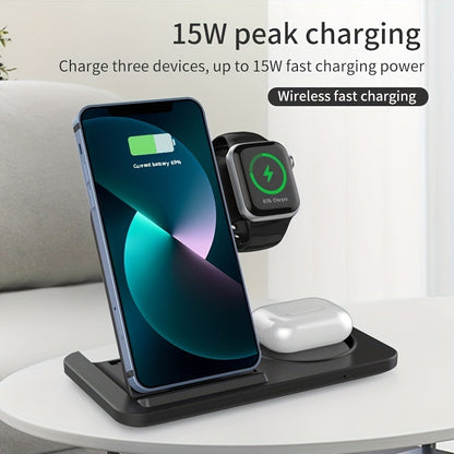 NNETM 3-in-1 Fast Wireless Charger for iPhone & Apple Devices by NNETM