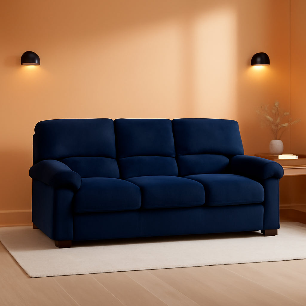 Blue Corduroy Contemporary Sofa For Comfortable Living by ShipItFurniture