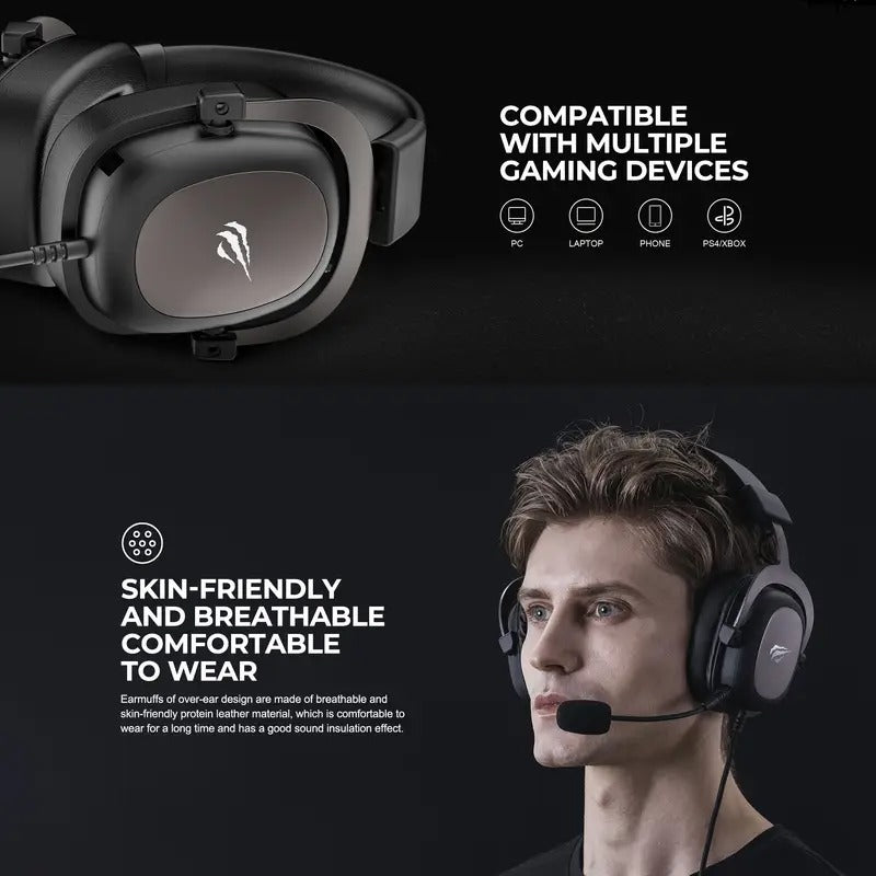 NNETM Wired Gaming Headset and Surround Sound with Mic by NNETM