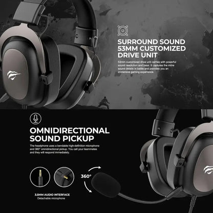 NNETM Wired Gaming Headset and Surround Sound with Mic by NNETM