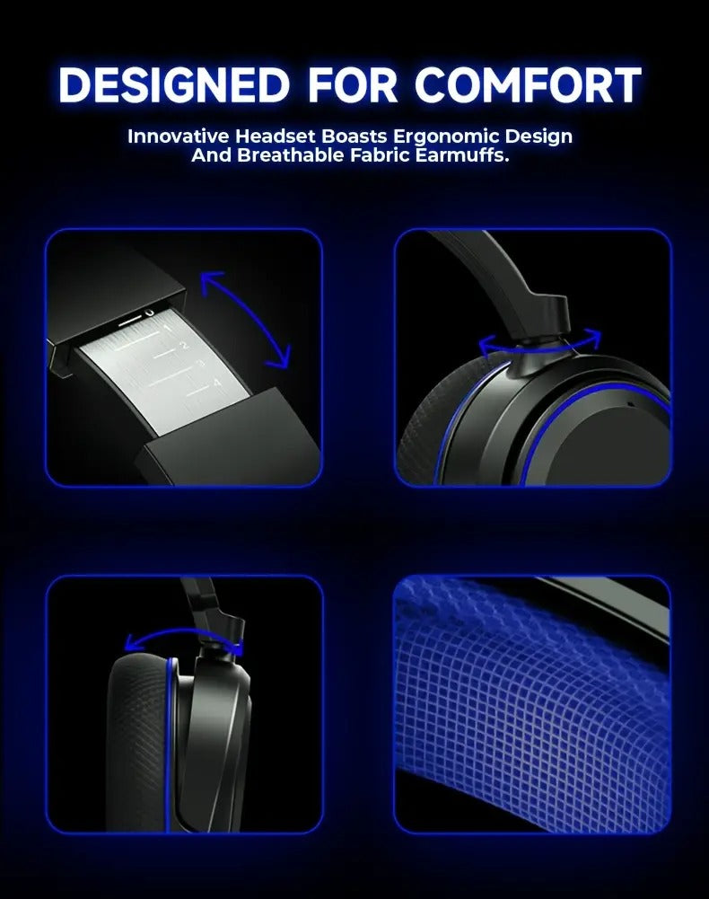 NNETM Wireless RGB Gaming Headset Surround by NNETM
