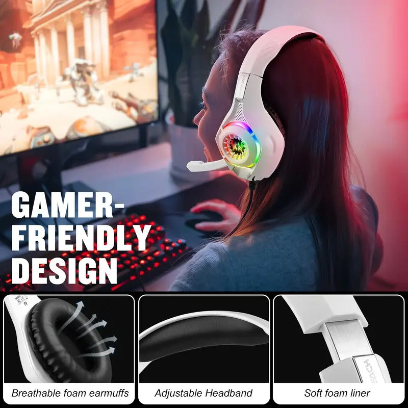 NNETM Gaming Headset with Mic & LED Lights by NNETM