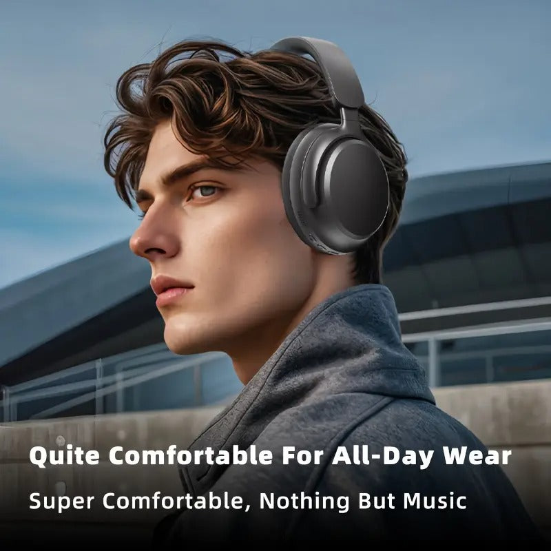 Over-Ear Wireless Headphones 40H Playtime Foldable with Mic by CTN