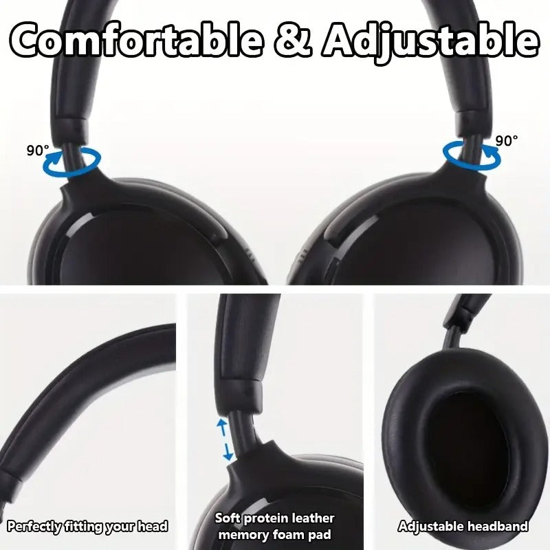 Over-Ear Wireless Headphones 40H Playtime Foldable with Mic by CTN