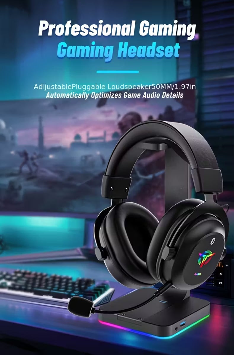 3-in-1 Gaming Headphones Wireless Wired Headset by CTN