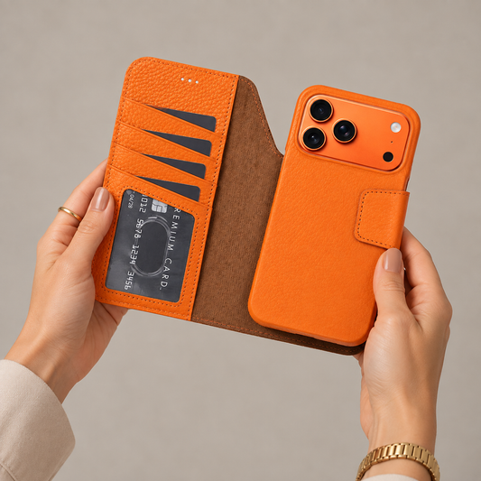 Brea iPhone 18 Pro Max Full-Grain Leather Wallet Case by TORONATA