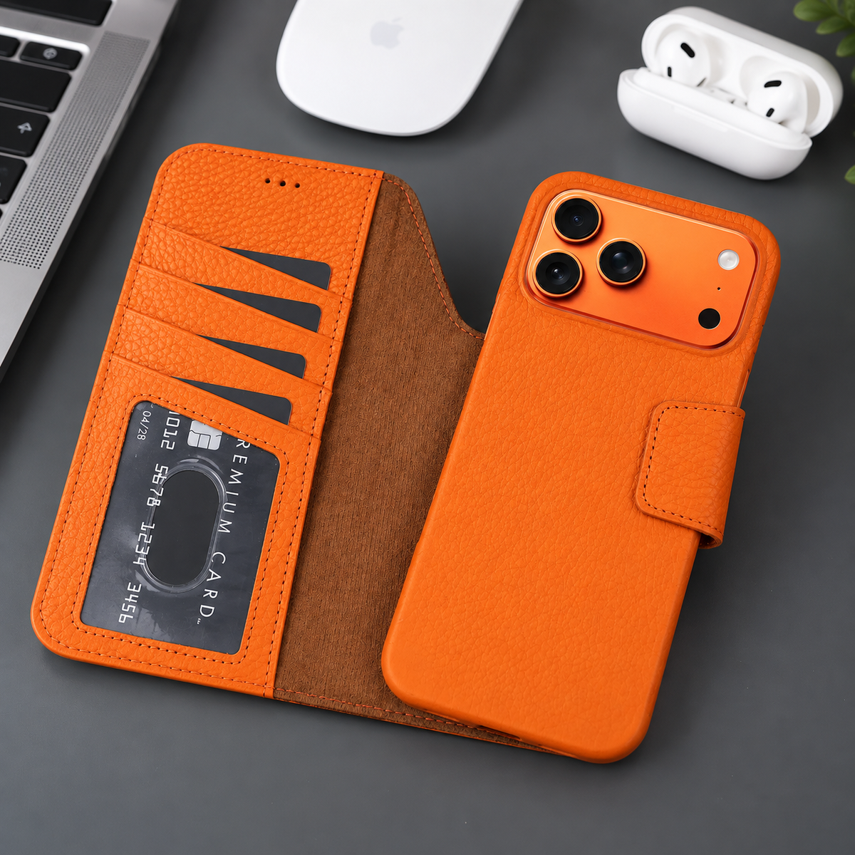 Brea iPhone 18 Pro Max Full-Grain Leather Wallet Case by TORONATA